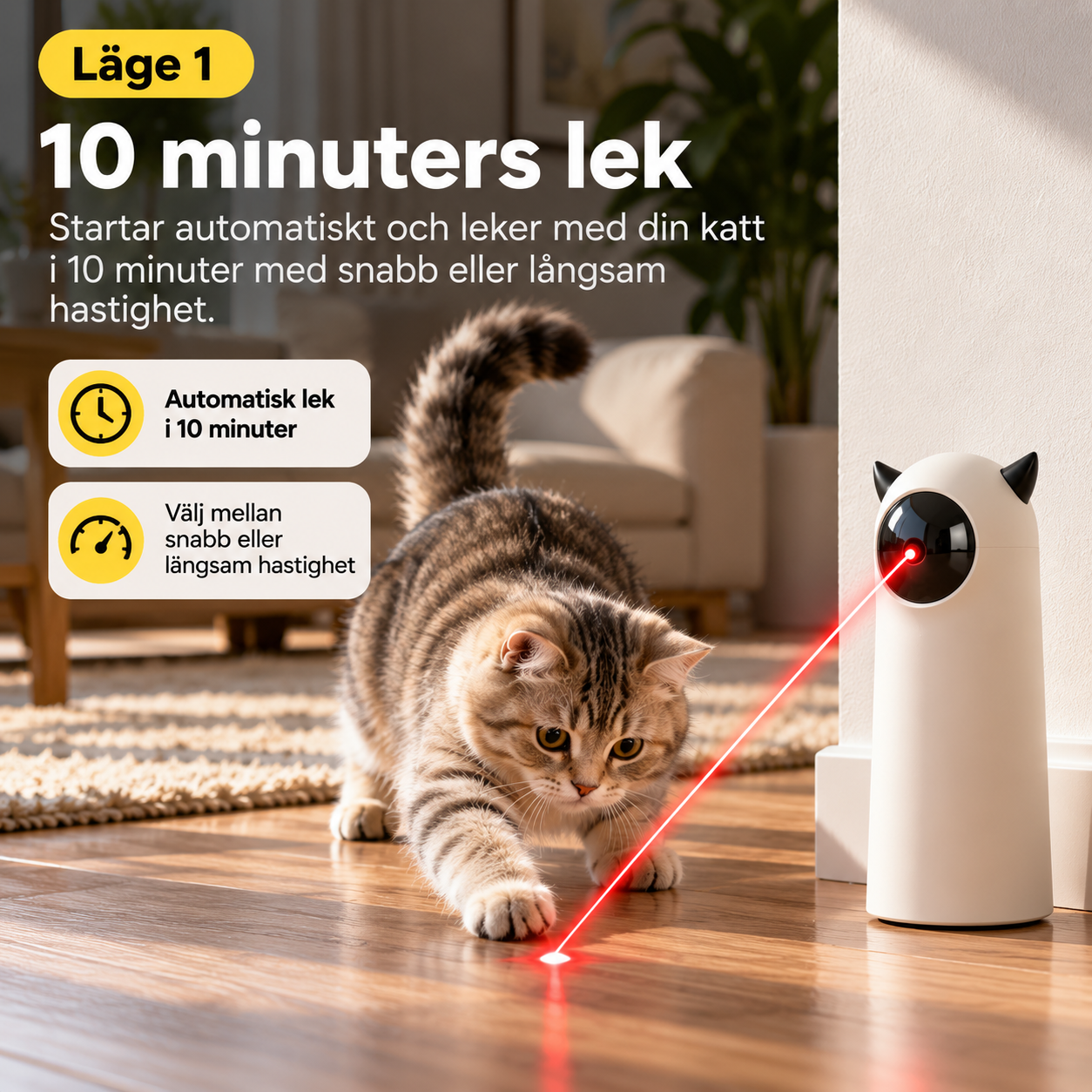 LURVO läge 1 – 10 minuters automatisk lek